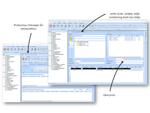 Screenshot der A+W Software iCut.